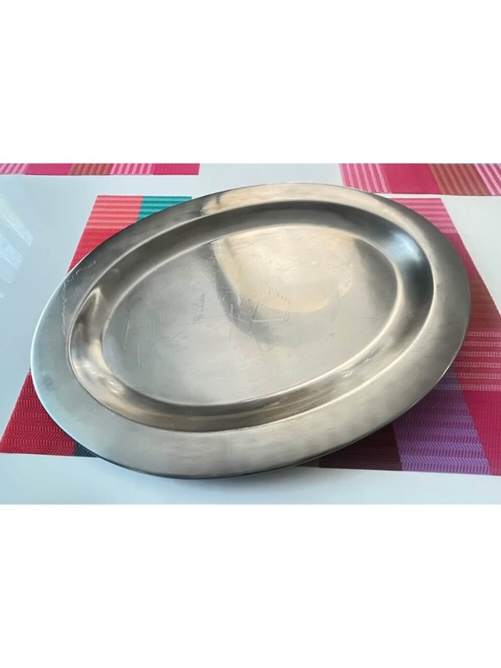MCM Oneida Stainless Steel Oval Platter Vintage-Japan